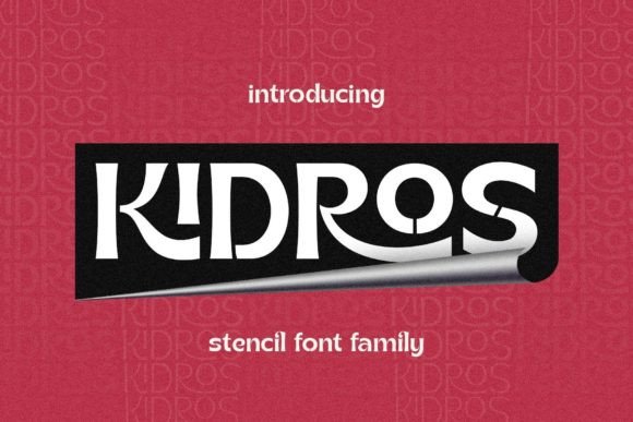 Kidros: A Retro Stencil Font for Bold Branding