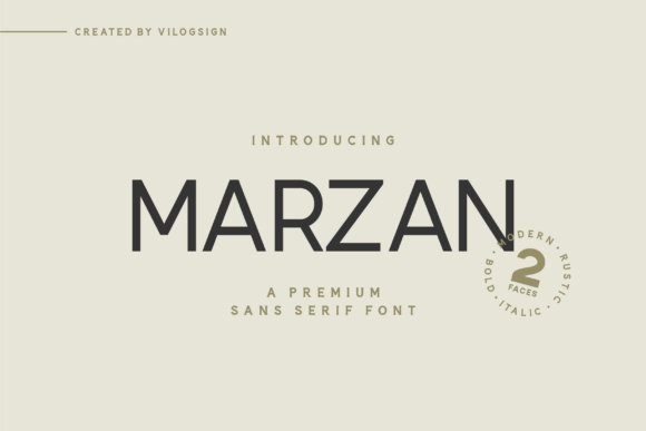 Marzan: A Vintage Sans Serif Font for Web Design