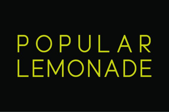 Popular Lemonade: A Modern Sans Serif Typeface for Web
