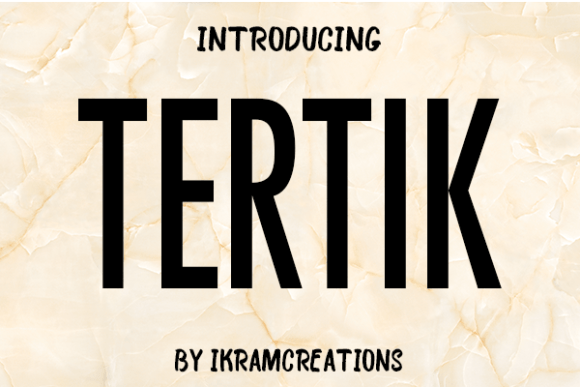 Tertik: A Clean Sans Serif Font for Editorial Design