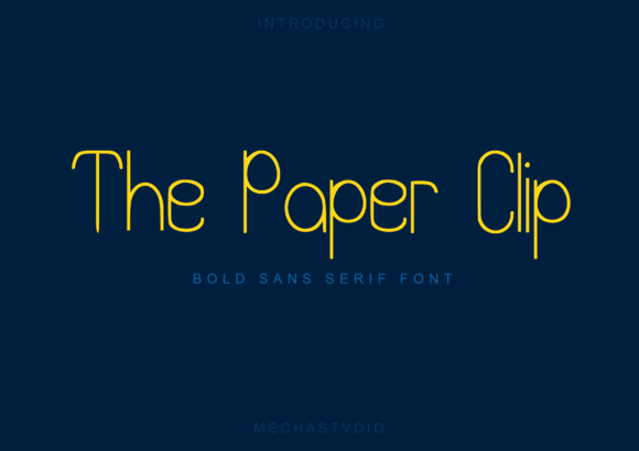 The Paper Clip: A Minimalist Sans Serif Display Font