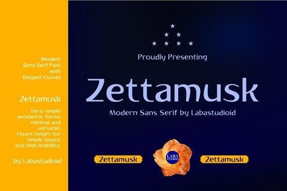 Zettamusk: A Bold Modern Sans Serif Typeface